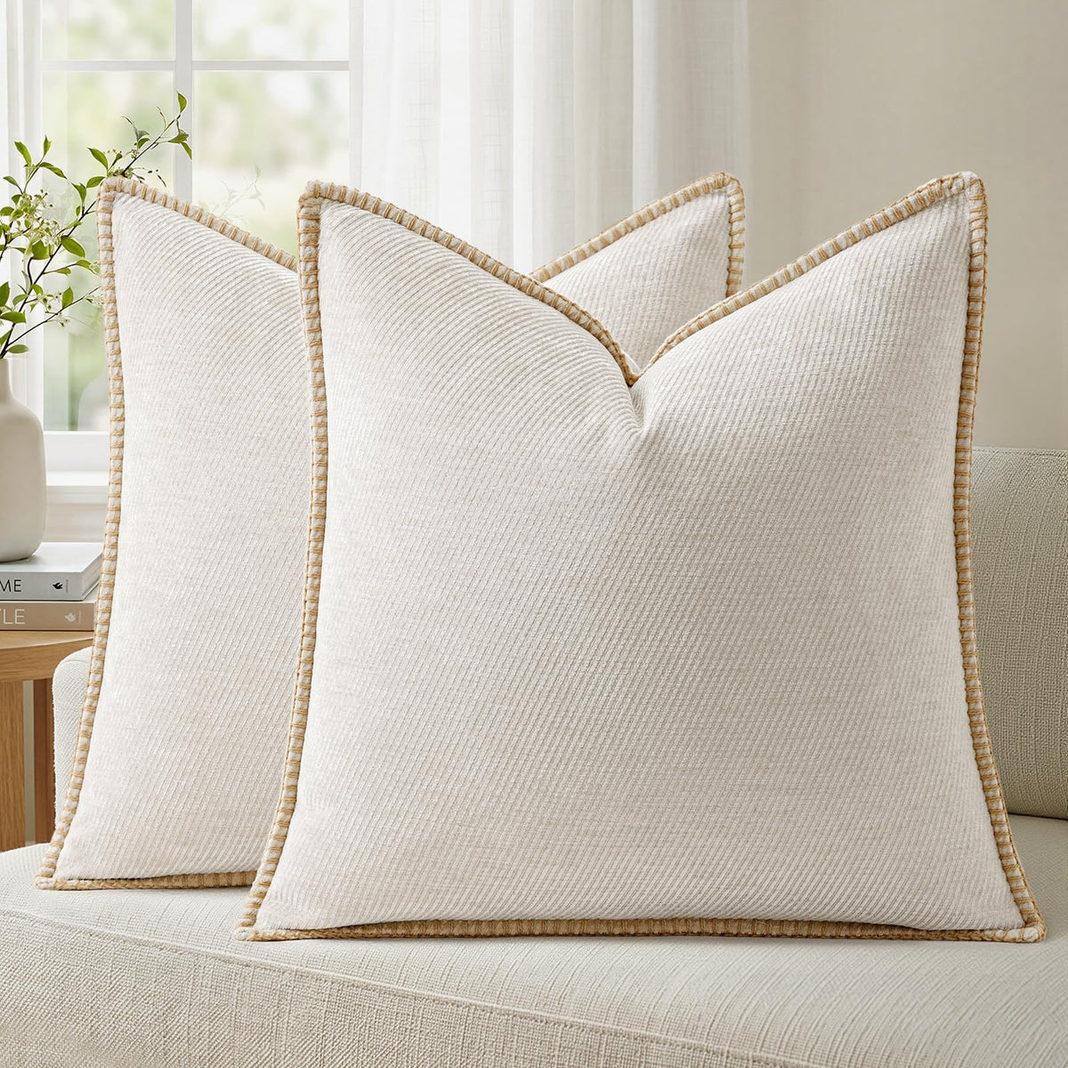 a moment Fall Decorative Throw Pillow Covers Pack of 2,12x20 Inch Rust
