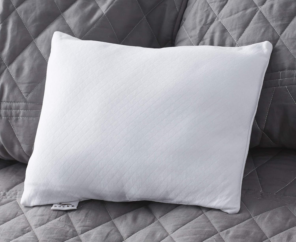 Bucky Natural Bedding Collection, Travel Duo Pillow Cover, 14x11", White