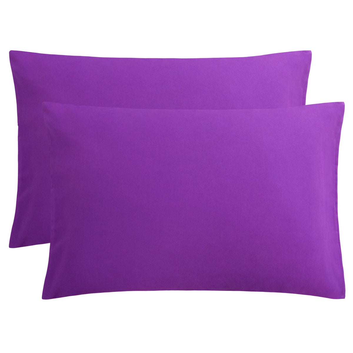 FLXXIE 2-Pack Microfiber Queen Pillow Cases, Envelope Closure, Black