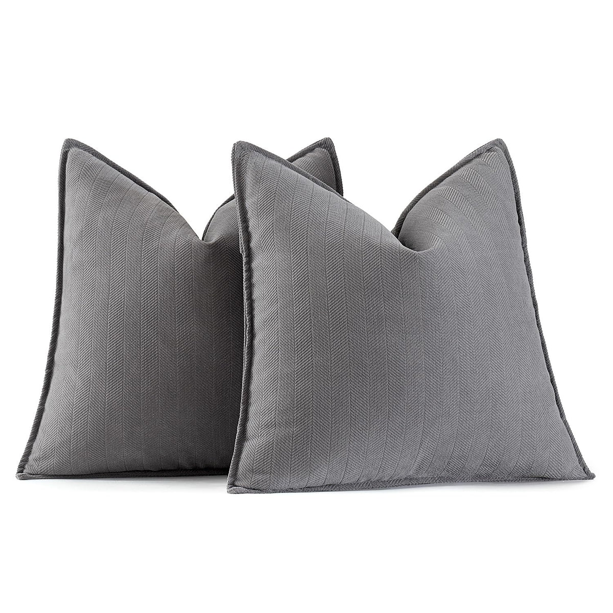 MIULEE Pack of 2 Sage Green Decorative Chenille Pillow Covers 20x20 Inch