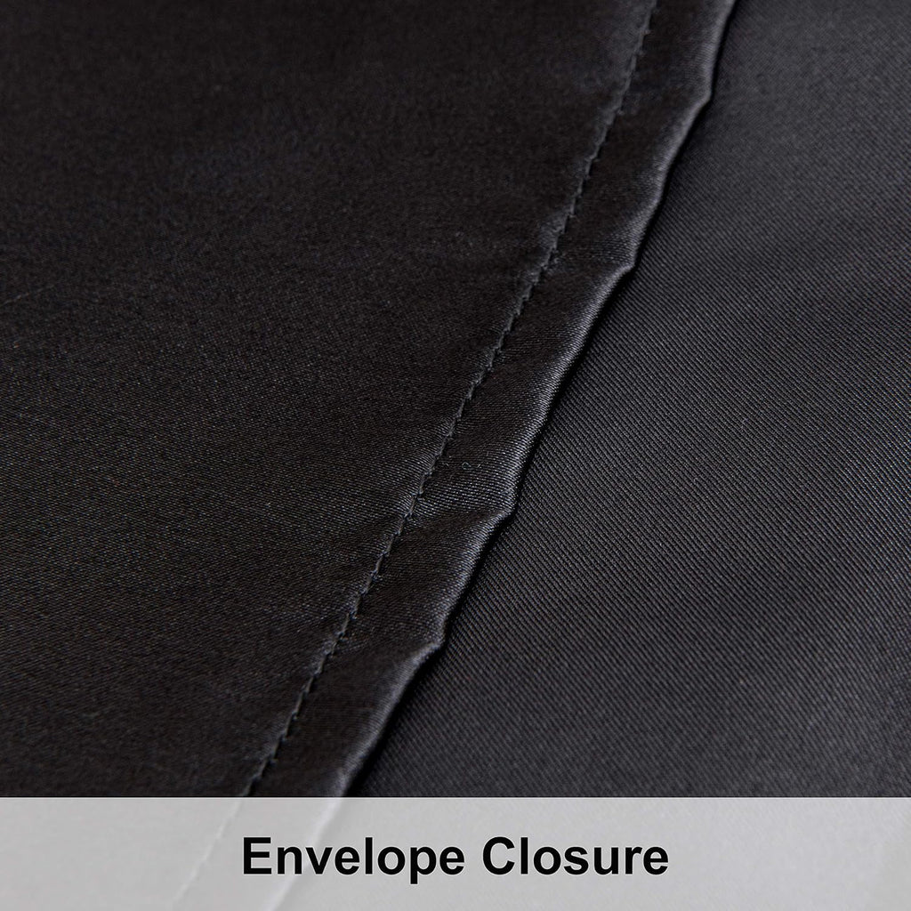 NTBAY Standard Satin Pillowcases, Set of 2, Black