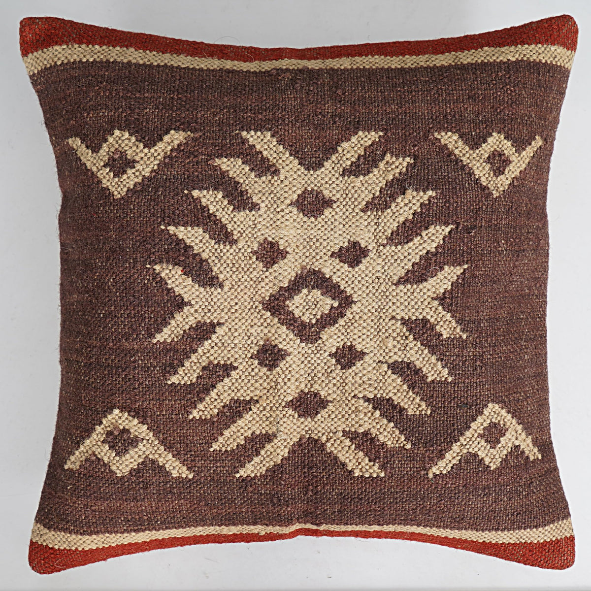 Indian Vintage Kilim Hand Loom Cushion Cover 18X18 Pillows Boho Ethnic Shams Jute Pillow Cases Rug Boho