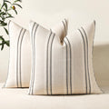 Hckot Navy Blue Throw Pillow Covers 20x20 Set of 2 Striped Pillow Covers