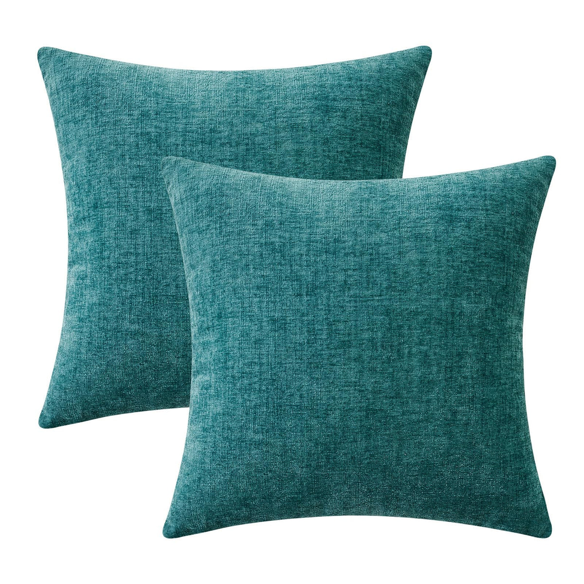 MIULEE Soft Chenille Throw Pillow Covers Sage Green 18x18 Inch Pack of 2