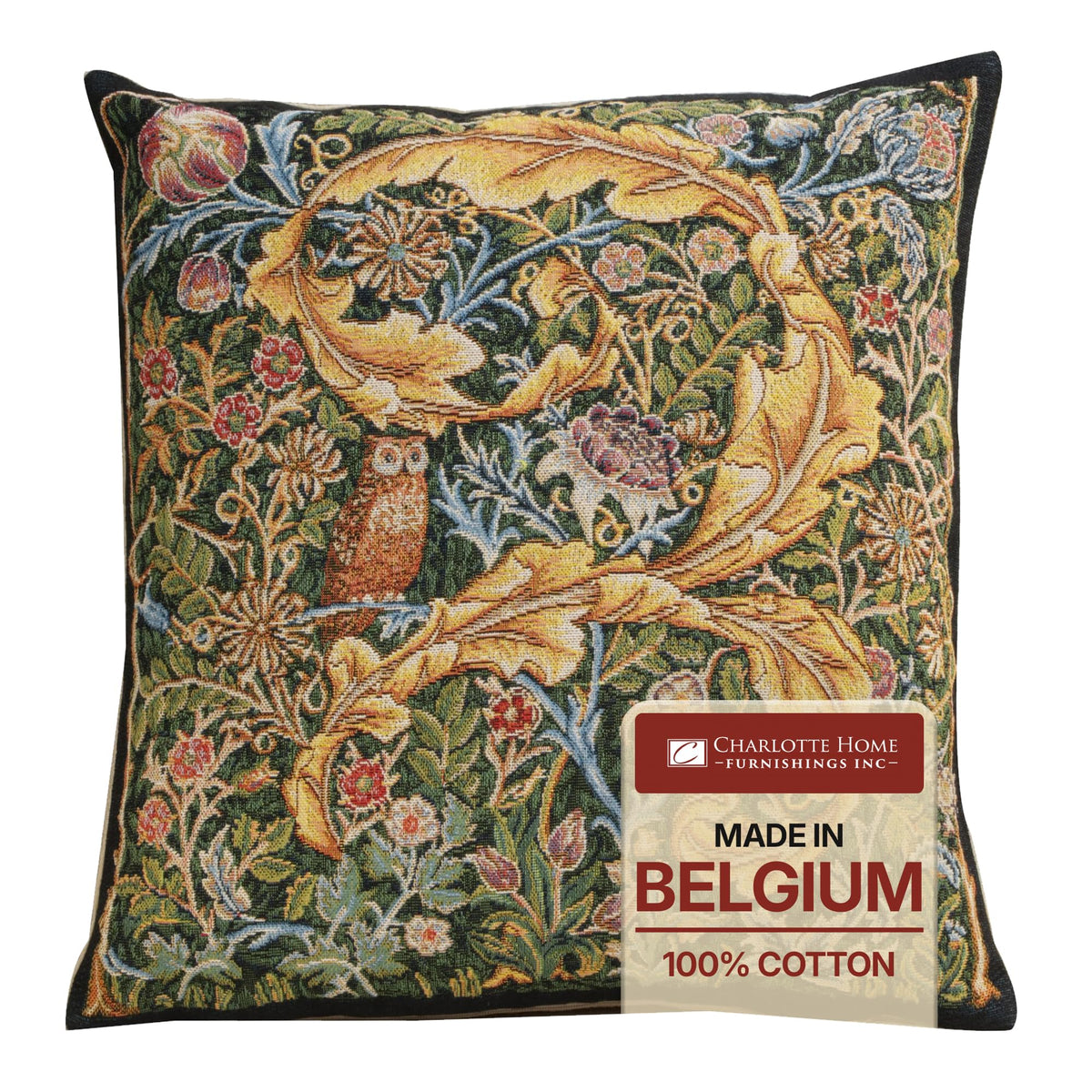 William Morris Tree of Life Light Tapestry Throw Pillow Cover 18 x 18 in