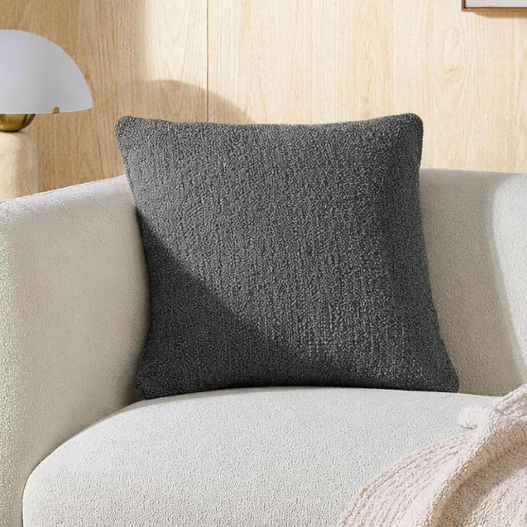 Sunday Citizen Snug Throw Pillow – Soft Memory Foam Decorative Pillow, Plush Snug Fabric Cover, Cozy Sofa & Bed Pillow, Washable Cover, Luxury Throw Pillow (Coal)