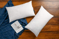 JA COMFORTS Premium Goose Down Feather Throw Pillow Inserts - Set of 2, 20oz High Filling Weight, 12×20, 5% Down Filling, 250 TC Cotton Cover, Square, White