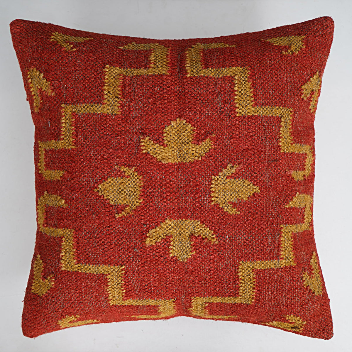 Indian Vintage Kilim Hand Loom Cushion Cover 18X18 Pillows Boho Ethnic Shams Jute Pillow Cases Rug Boho