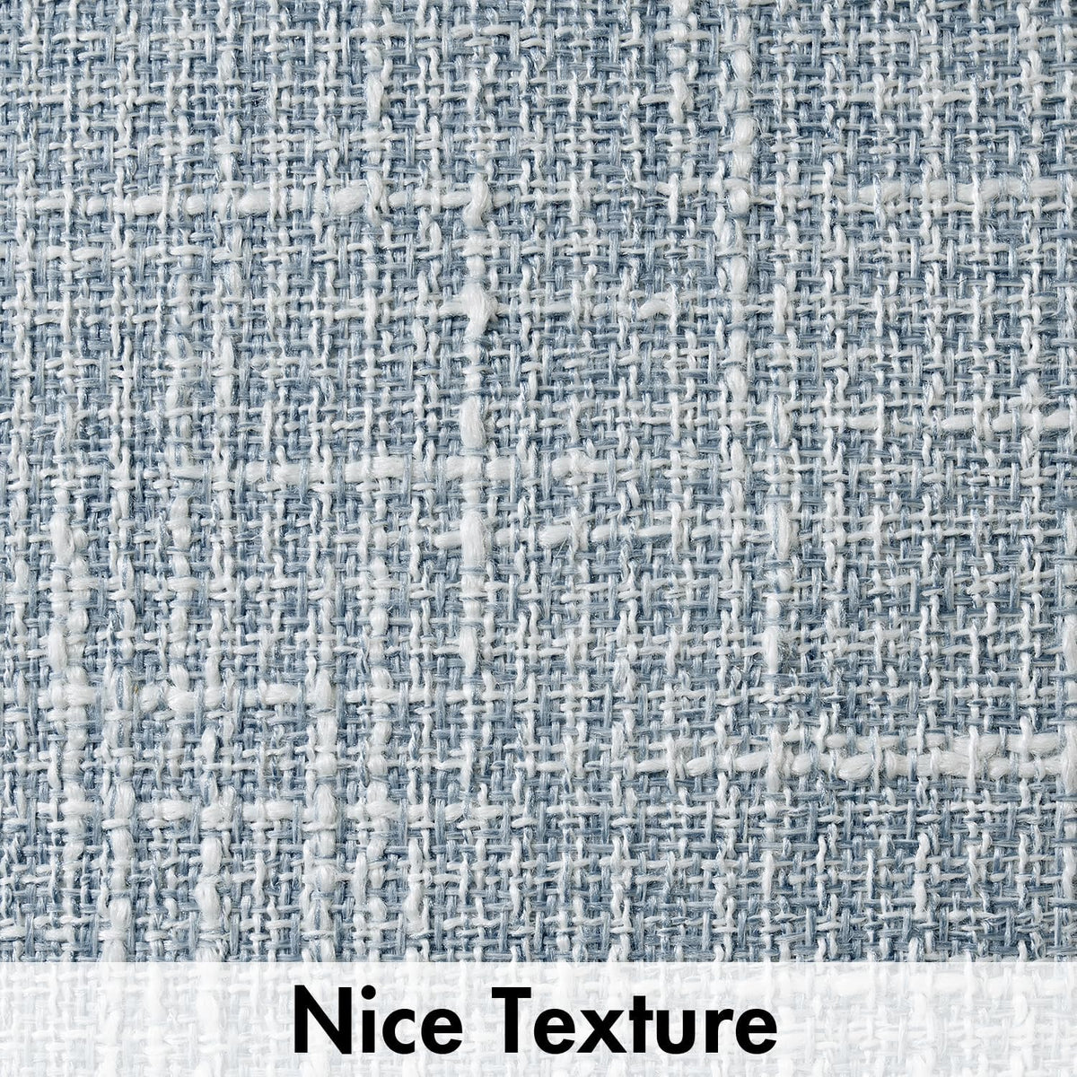 MIULEE Burlap Linen Throw Pillow Covers 18x18 Inch Set of 2 Light Blue