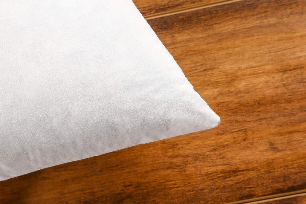 JA COMFORTS Premium Goose Down Feather Throw Pillow Inserts - Set of 2, 20oz High Filling Weight, 12×20, 5% Down Filling, 250 TC Cotton Cover, Square, White
