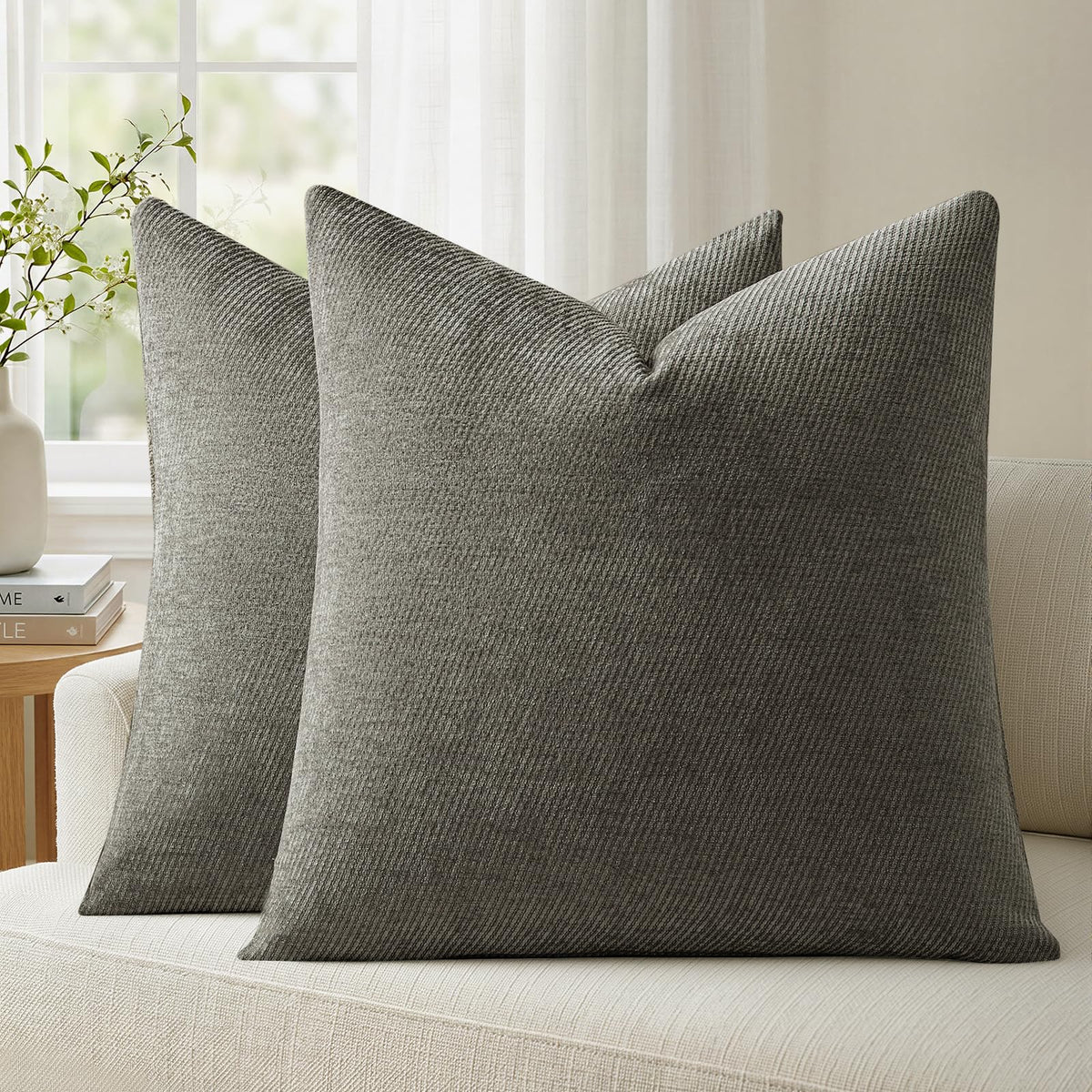 a moment Fall Decorative Throw Pillow Covers Pack of 2,12x20 Inch Rust