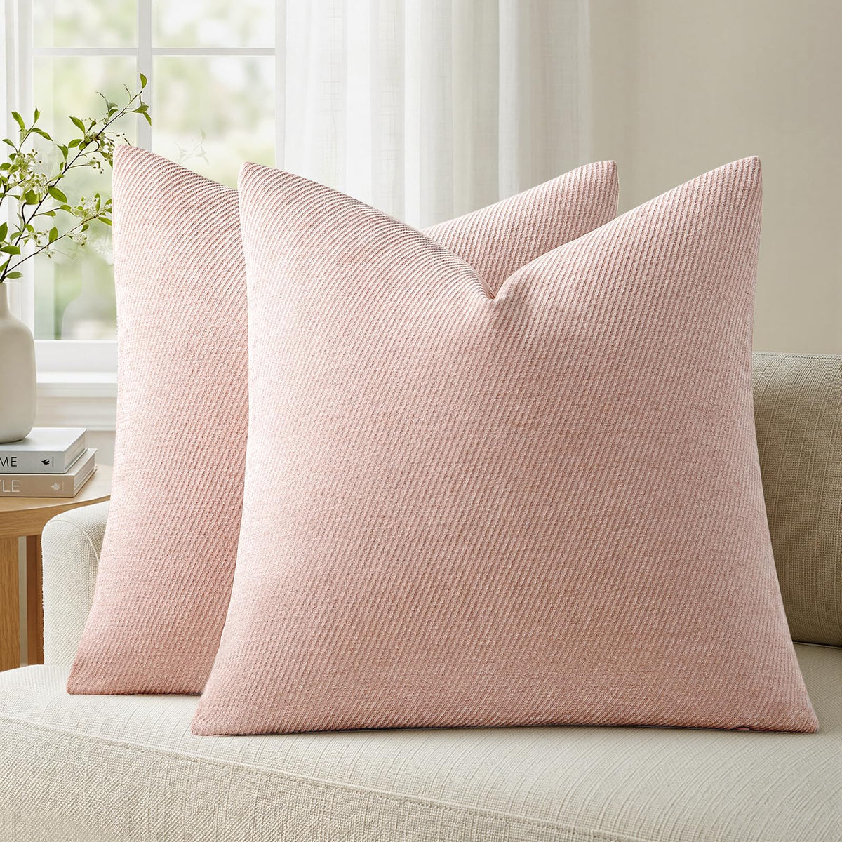 a moment Fall Decorative Throw Pillow Covers Pack of 2,12x20 Inch Rust