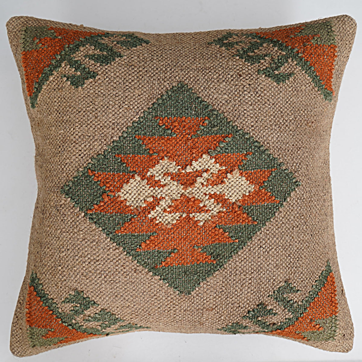 Indian Vintage Kilim Hand Loom Cushion Cover 18X18 Pillows Boho Ethnic Shams Jute Pillow Cases Rug Boho