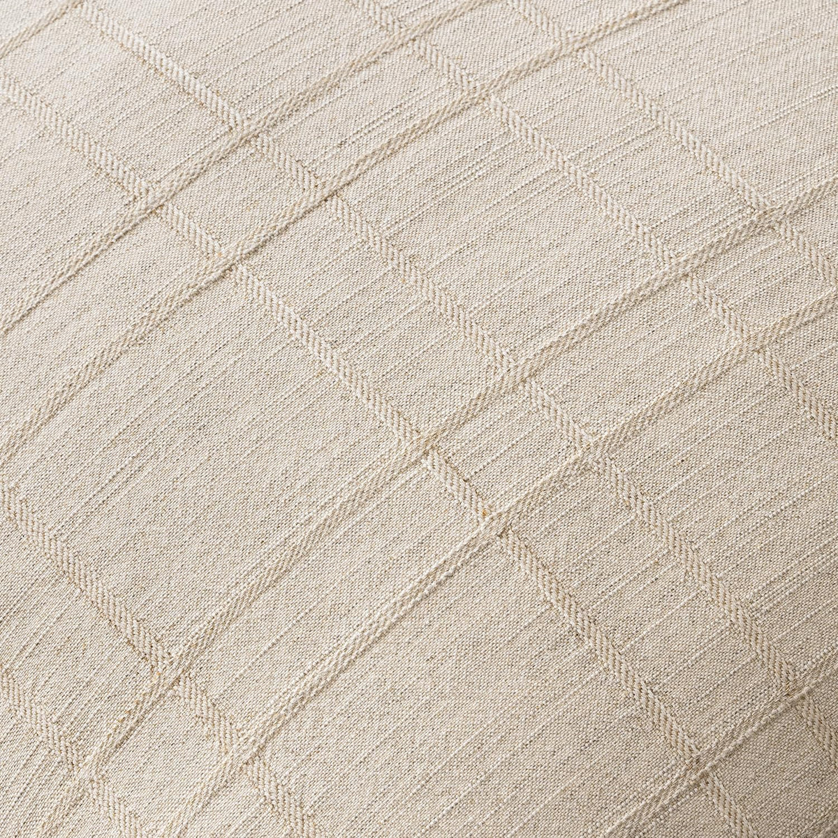 MIULEE Long Lumbar Throw Pillow Cover 14x36 Soft Linen Check Decorative Pillowcase Pack of 1 Vintage Farmhouse Textured Accent Cushion Cover for Sofa Couch Bedroom Living Room, Natural Beige