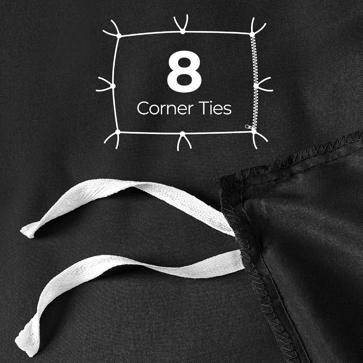 Duvet Cover Queen, 3 Piece Cotton Like Polyester with Zipper Closure, Black