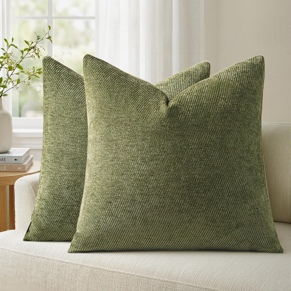 a moment Fall Decorative Throw Pillow Covers Pack of 2,12x20 Inch Rust