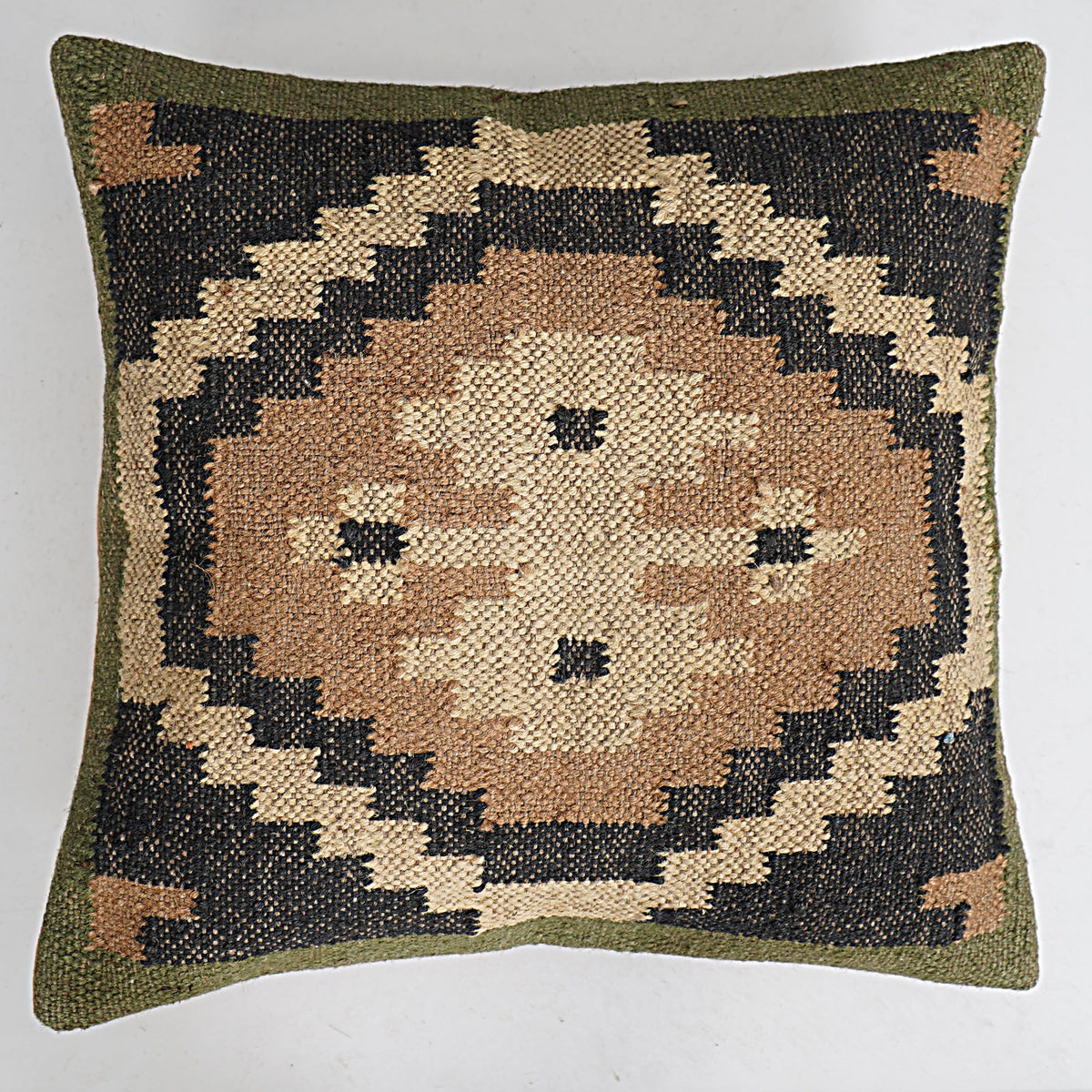 Indian Vintage Kilim Hand Loom Cushion Cover 18X18 Pillows Boho Ethnic Shams Jute Pillow Cases Rug Boho