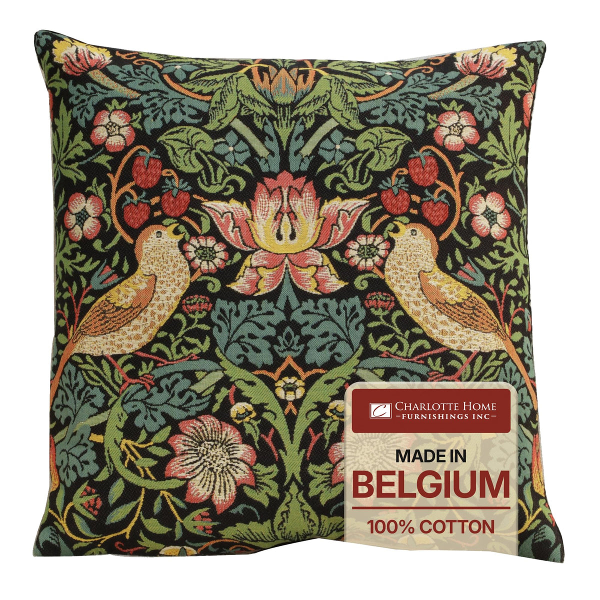 William Morris Tree of Life Light Tapestry Throw Pillow Cover 18 x 18 in