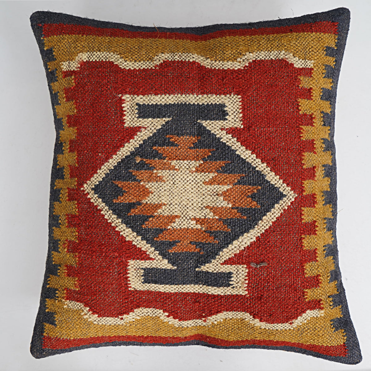 Indian Vintage Kilim Hand Loom Cushion Cover 18X18 Pillows Boho Ethnic Shams Jute Pillow Cases Rug Boho