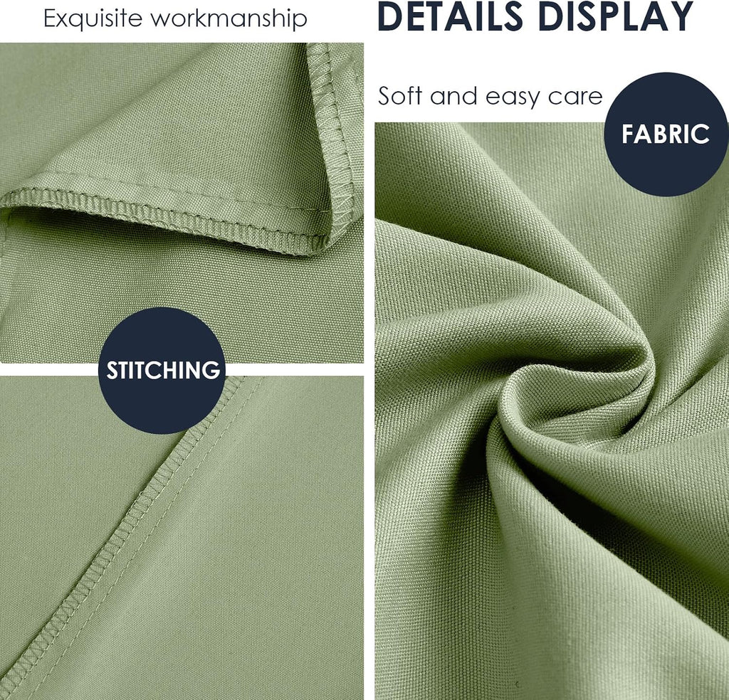 FreshCulture Sage Green Pillowcases Queen Size 2 Pack - Pillowcase Set - Envelope Closure - Soft Brushed Microfiber Fabric - 20x30 Inches Pillow Case Set of 2 for Home, Hotels, Schools