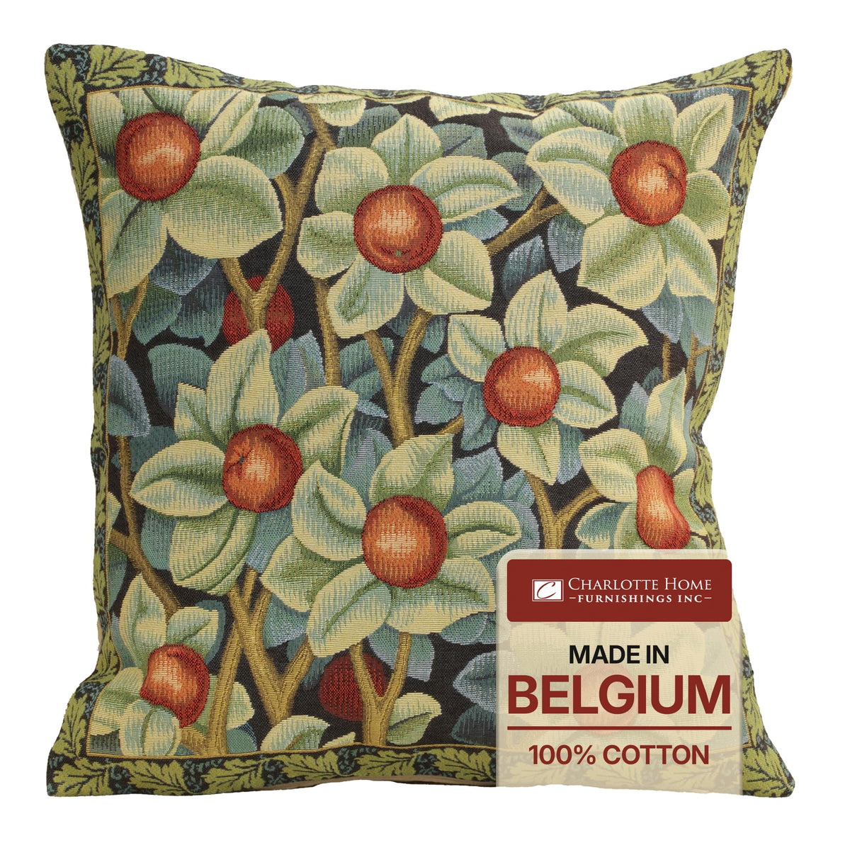William Morris Tree of Life Light Tapestry Throw Pillow Cover 18 x 18 in