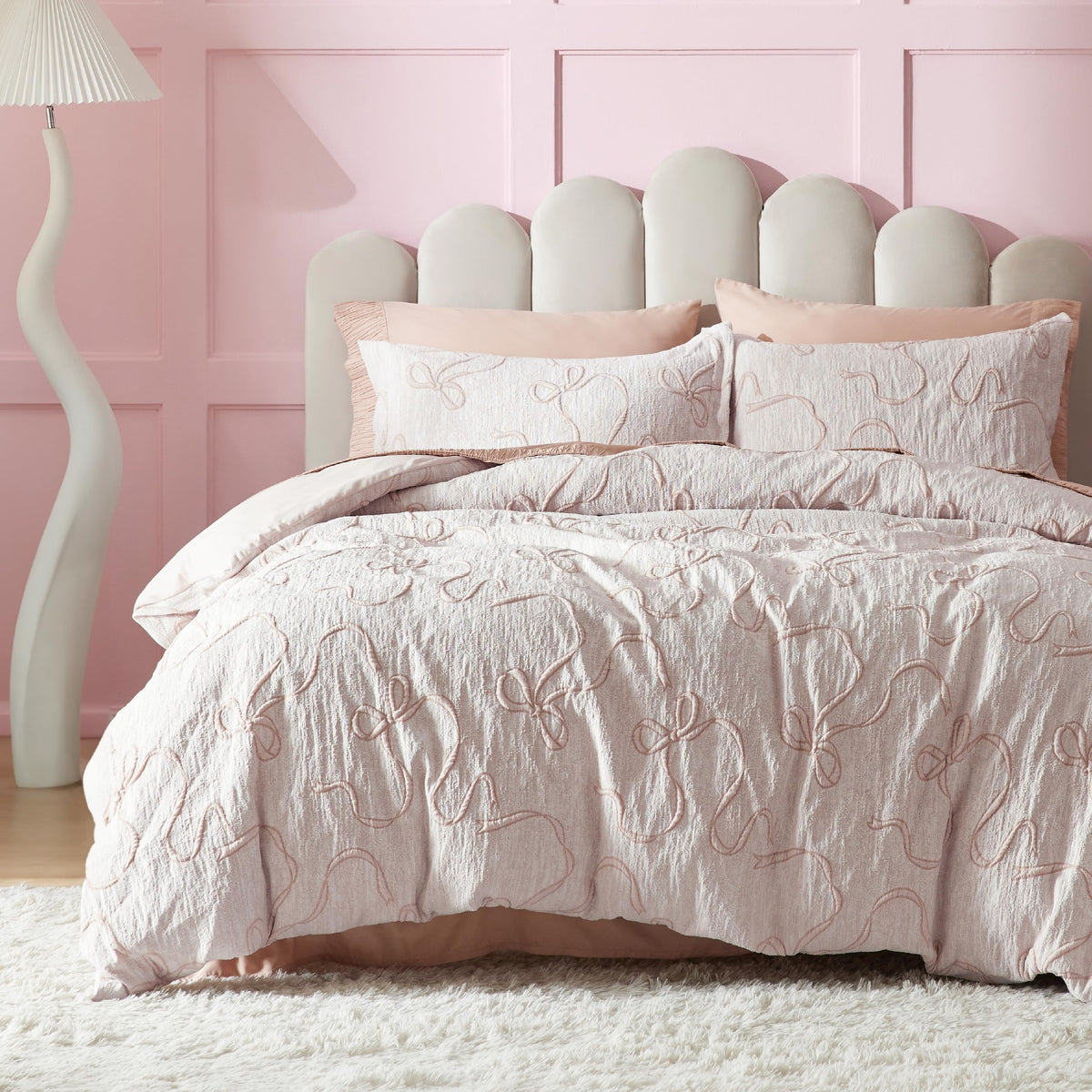 Bedsure White Boho Duvet Cover Queen, Soft Vintage Embroidery