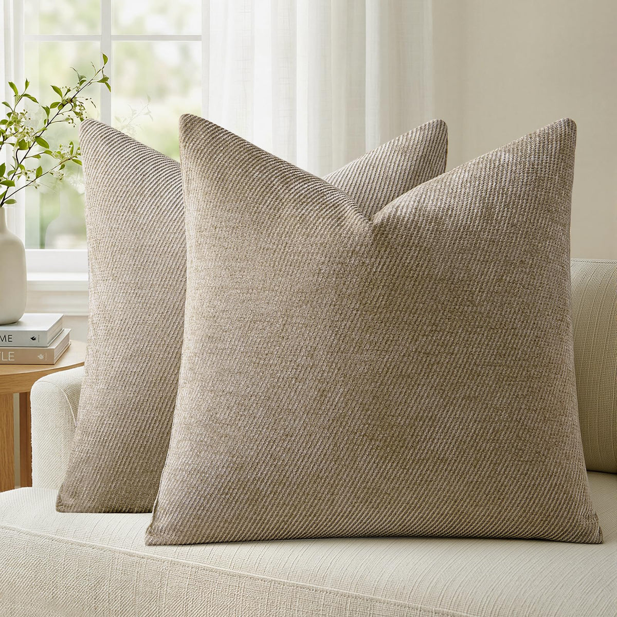 a moment Fall Decorative Throw Pillow Covers Pack of 2,12x20 Inch Rust