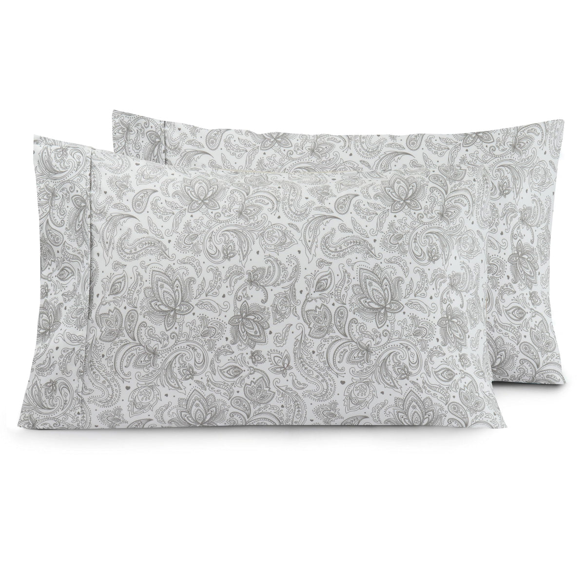 Elegant Comfort Luxury Ultra-Soft 2-Piece Pillowcase Set - 1500 Premium Hotel Quality Microfiber Double Brushed - Wrinkle Resistant, King Size, White