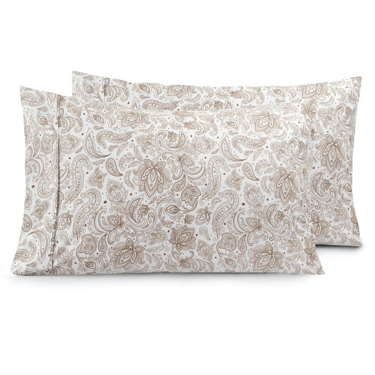 Elegant Comfort Luxury Ultra-Soft 2-Piece Pillowcase Set - 1500 Premium Hotel Quality Microfiber Double Brushed - Wrinkle Resistant, King Size, White