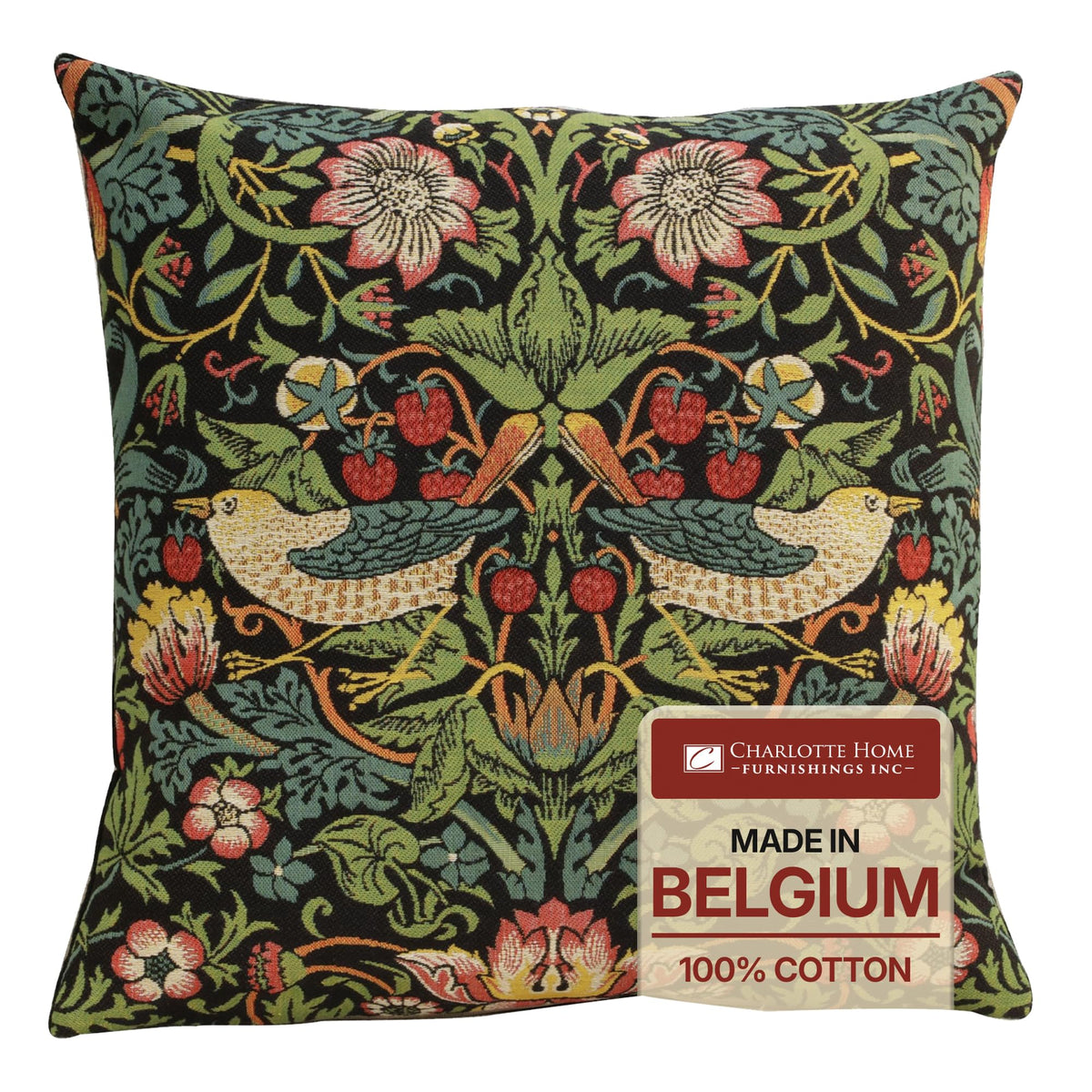 William Morris Tree of Life Light Tapestry Throw Pillow Cover 18 x 18 in
